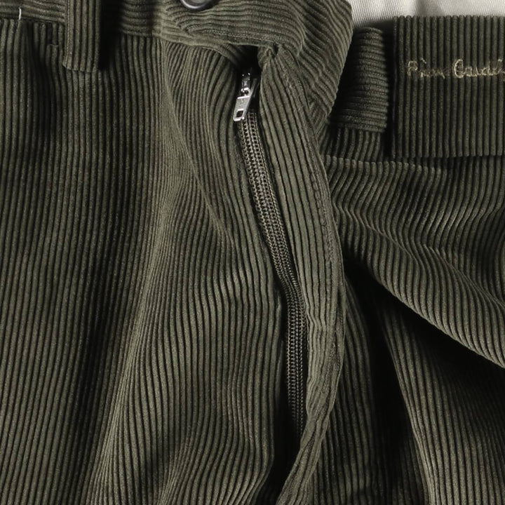 Pierre Cardin corduroy pants for men, size W34 polyester Khaki type Vintage Second Hand