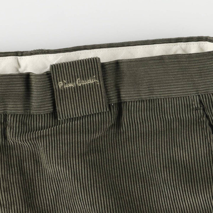 Pierre Cardin corduroy pants for men, size W34 polyester Khaki type Vintage Second Hand