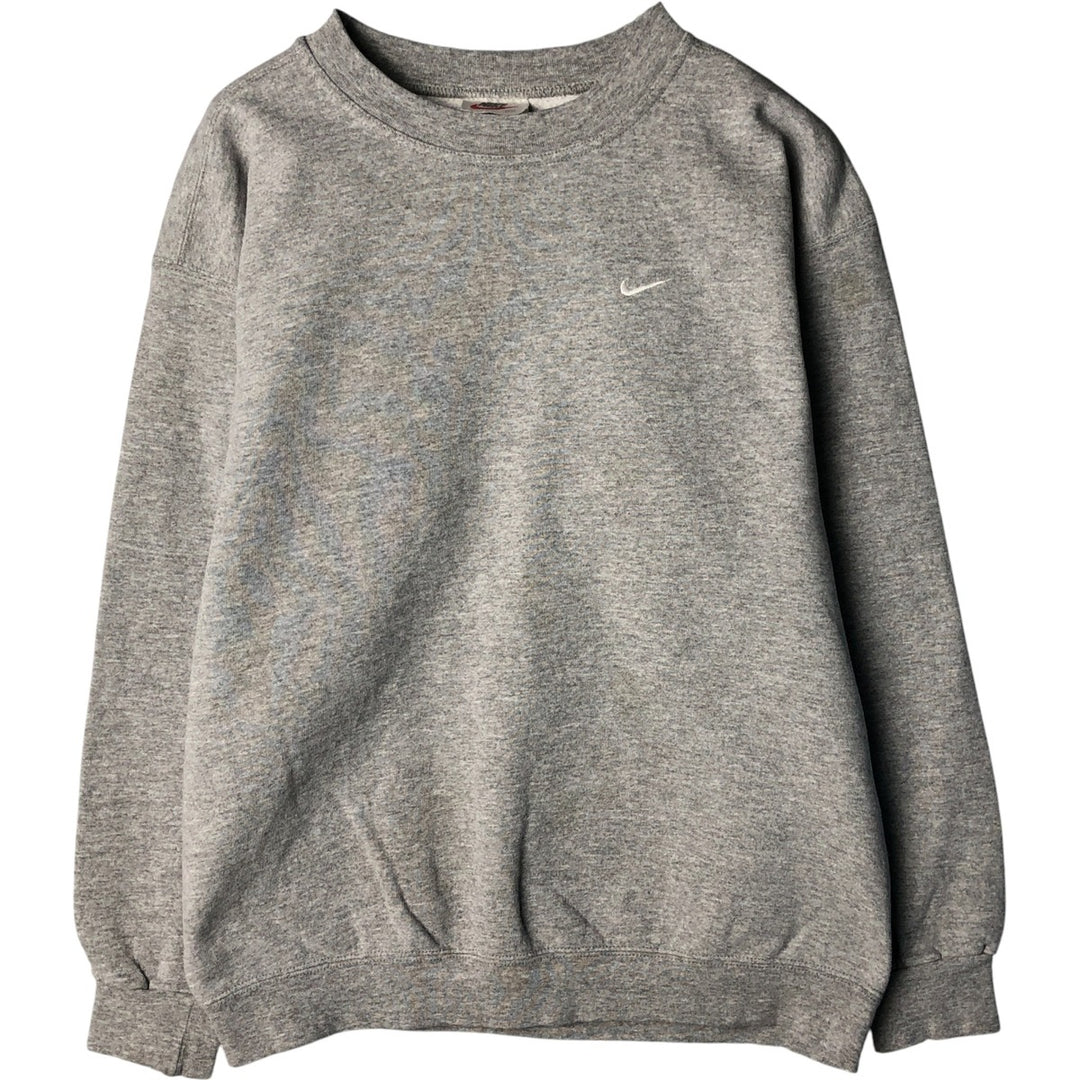 Vintage 90'S Nike One-Point Logo Sweatshirt, Made in USA, Men's Size Medium cotton gray type Vintage Second Hand