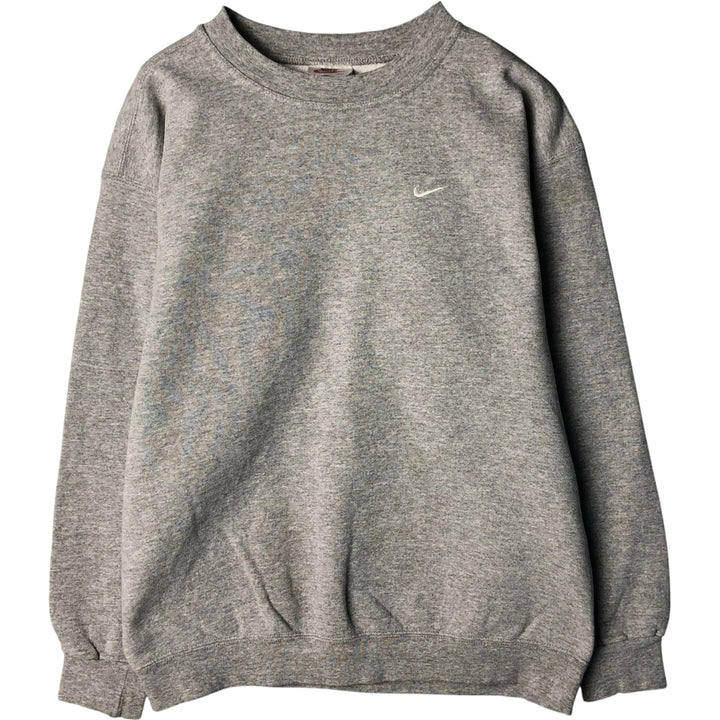 Vintage 90'S Nike One-Point Logo Sweatshirt, Made in USA, Men's Size Medium cotton gray type Vintage Second Hand