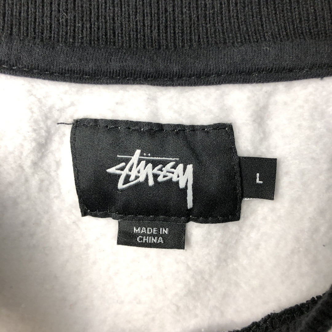 2000s~ STUSSY Printed Sweatshirt, Men's Size L cotton white type Vintage Second Hand