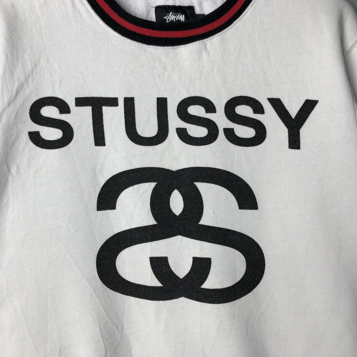 2000s~ STUSSY Printed Sweatshirt, Men's Size L cotton white type Vintage Second Hand