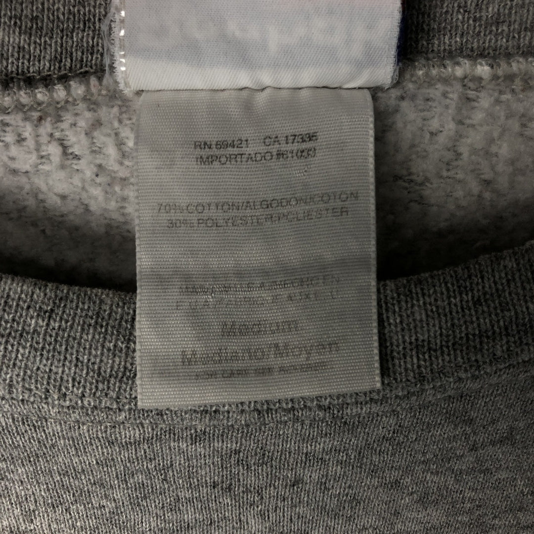 90'S Reebok Logo Sweatshirt, Made in USA, Men's Size Medium, Vintage cotton gray type Vintage Second Hand