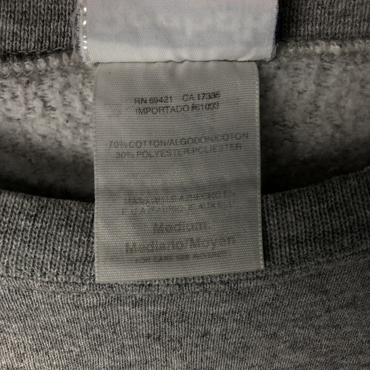 90'S Reebok Logo Sweatshirt, Made in USA, Men's Size Medium, Vintage cotton gray type Vintage Second Hand