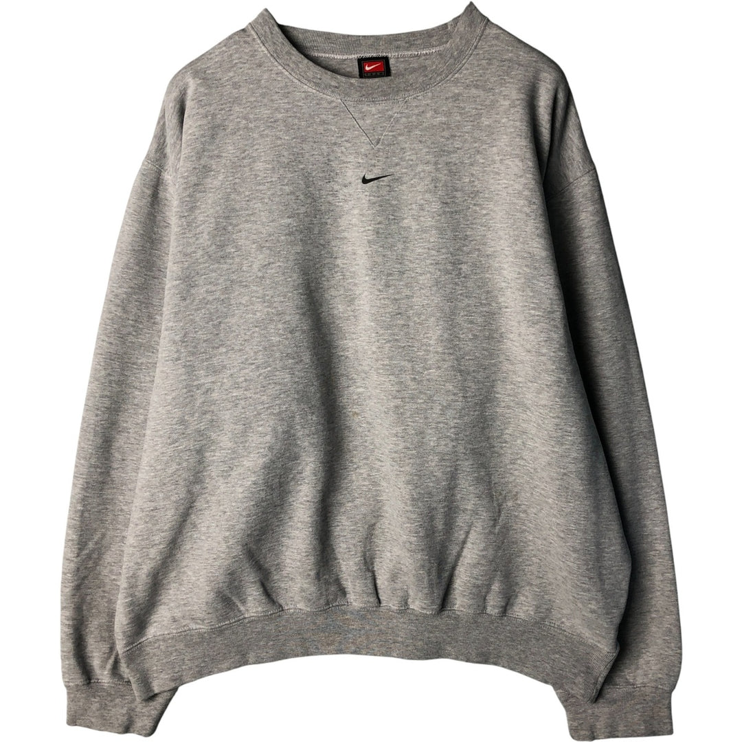 2000'S Nike Team Center Logo One-Point Logo Sweatshirt, Men's XXL cotton gray type Vintage Second Hand