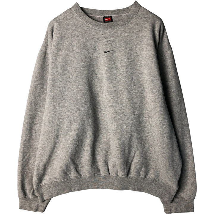 2000'S Nike Team Center Logo One-Point Logo Sweatshirt, Men's XXL cotton gray type Vintage Second Hand