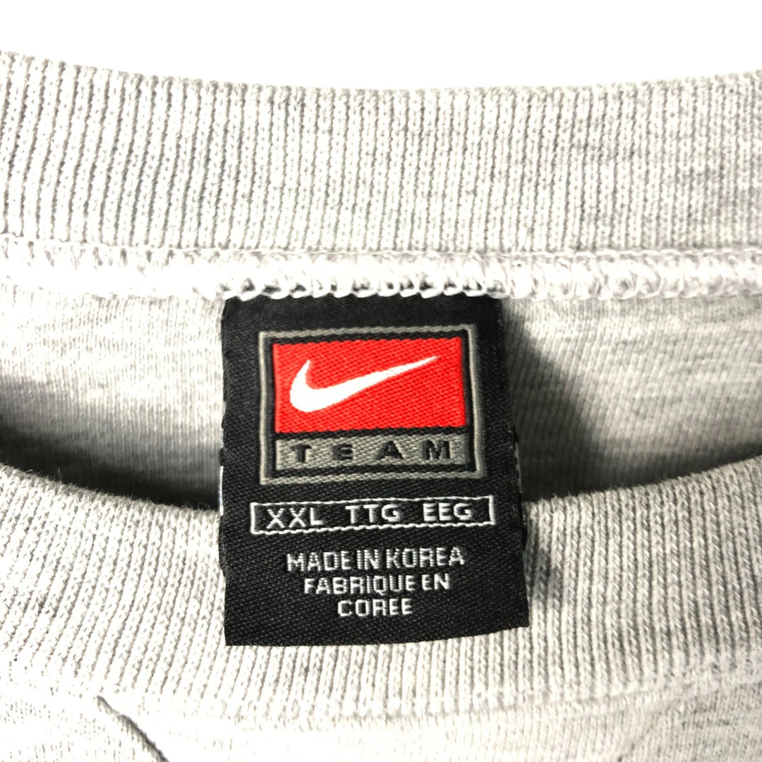 2000'S Nike Team Center Logo One-Point Logo Sweatshirt, Men's XXL cotton gray type Vintage Second Hand