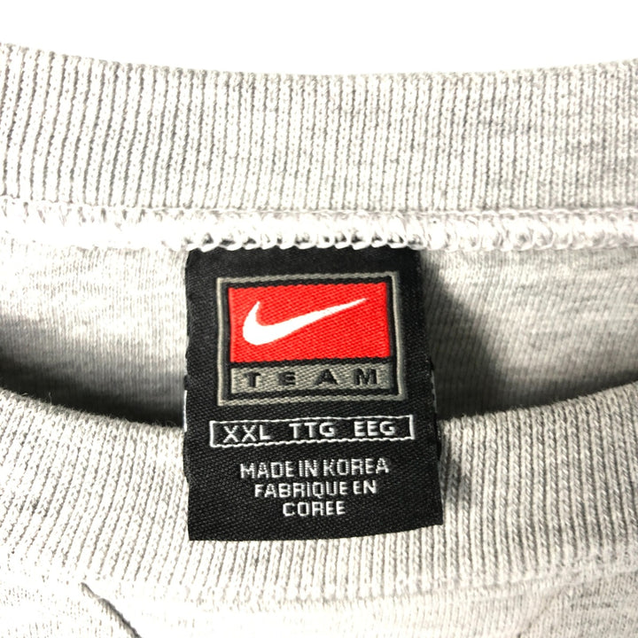 2000'S Nike Team Center Logo One-Point Logo Sweatshirt, Men's XXL cotton gray type Vintage Second Hand