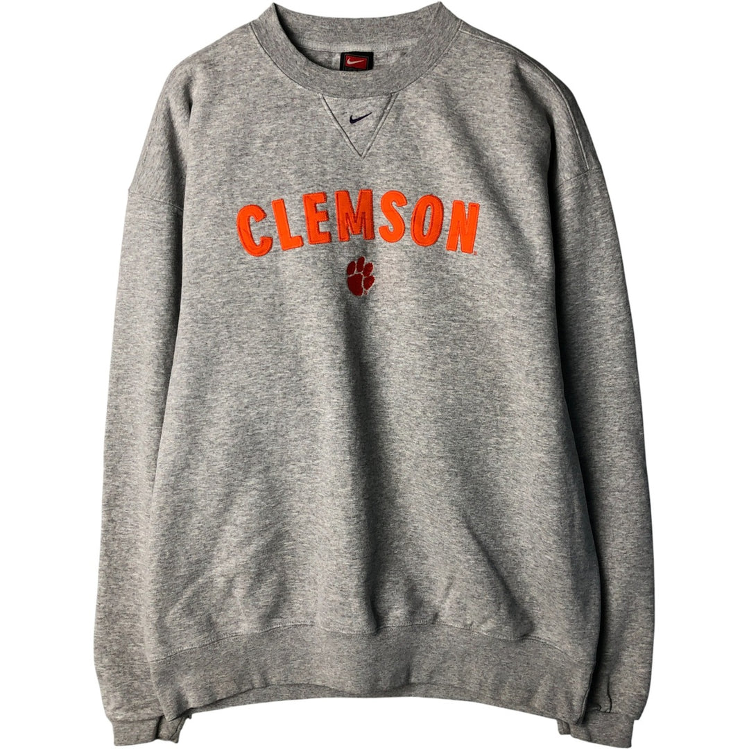2000'S Nike Team College Sweatshirt, Men's Size Medium cotton gray type Vintage Second Hand