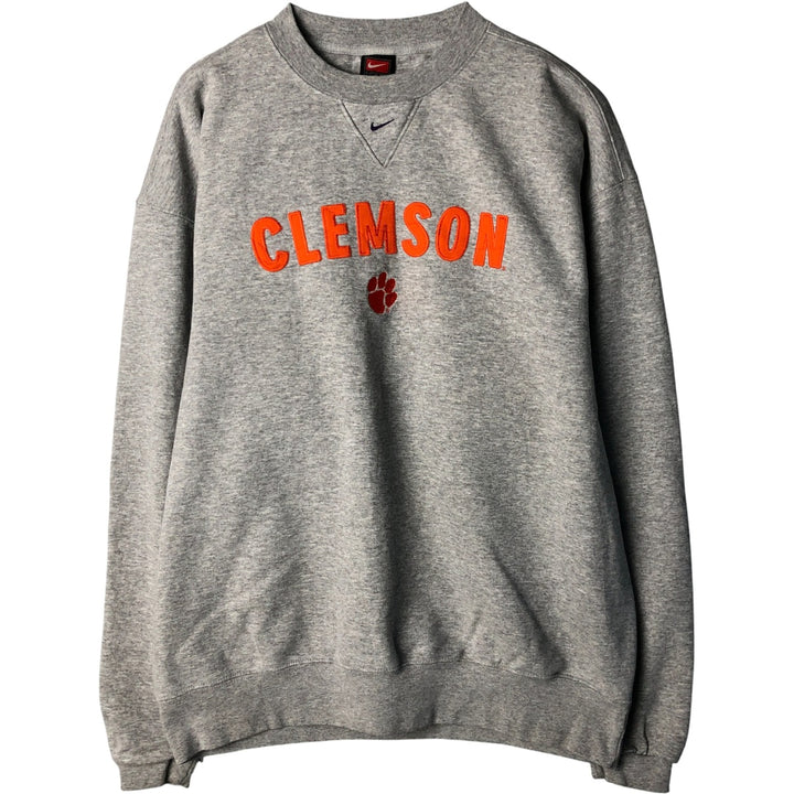 2000'S Nike Team College Sweatshirt, Men's Size Medium cotton gray type Vintage Second Hand