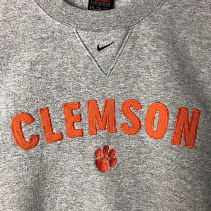 2000'S Nike Team College Sweatshirt, Men's Size Medium cotton gray type Vintage Second Hand