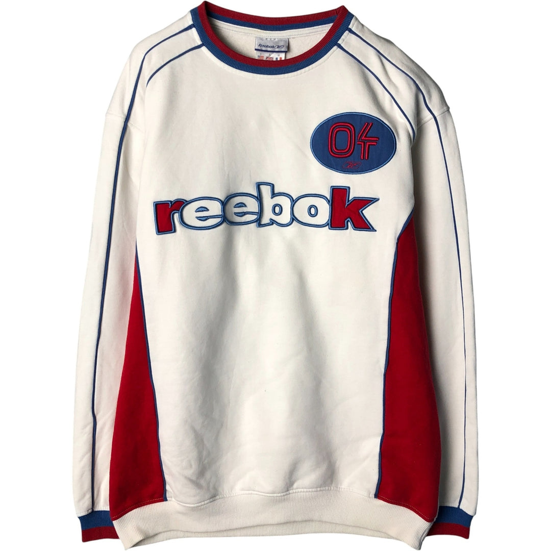 90s-00'S Reebok Logo Sweatshirt, Men's Size Small cotton white type Vintage Second Hand