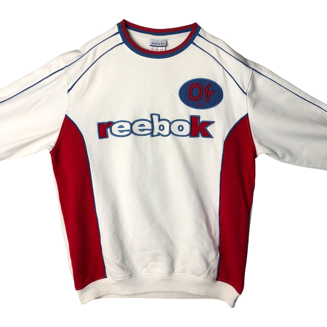 90s-00'S Reebok Logo Sweatshirt, Men's Size Small cotton white type Vintage Second Hand