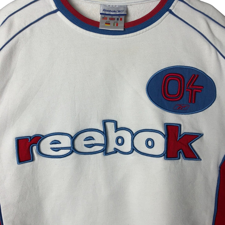 90s-00'S Reebok Logo Sweatshirt, Men's Size Small cotton white type Vintage Second Hand