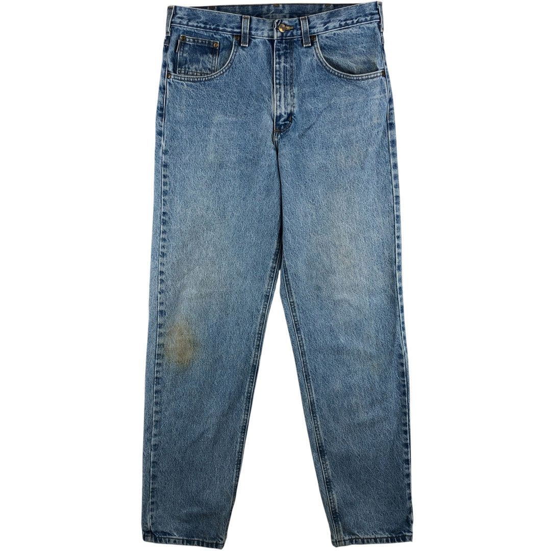 Carhartt Relaxed Fit Tapered Denim Pants for Men, W34 equivalent cotton blue type Vintage Second Hand