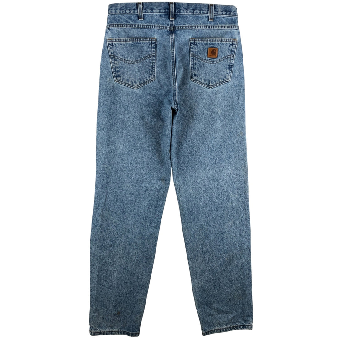 Carhartt Relaxed Fit Tapered Denim Pants for Men, W34 equivalent cotton blue type Vintage Second Hand