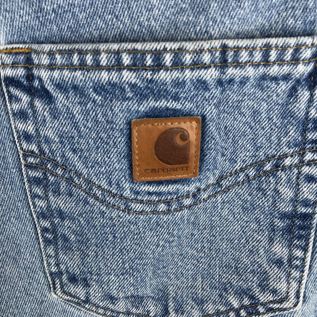 Carhartt Relaxed Fit Tapered Denim Pants for Men, W34 equivalent cotton blue type Vintage Second Hand