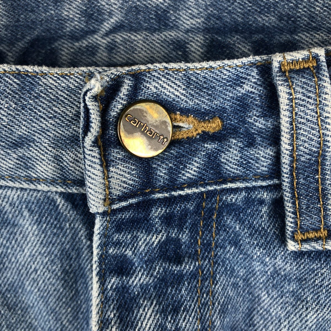 Carhartt Relaxed Fit Tapered Denim Pants for Men, W34 equivalent cotton blue type Vintage Second Hand
