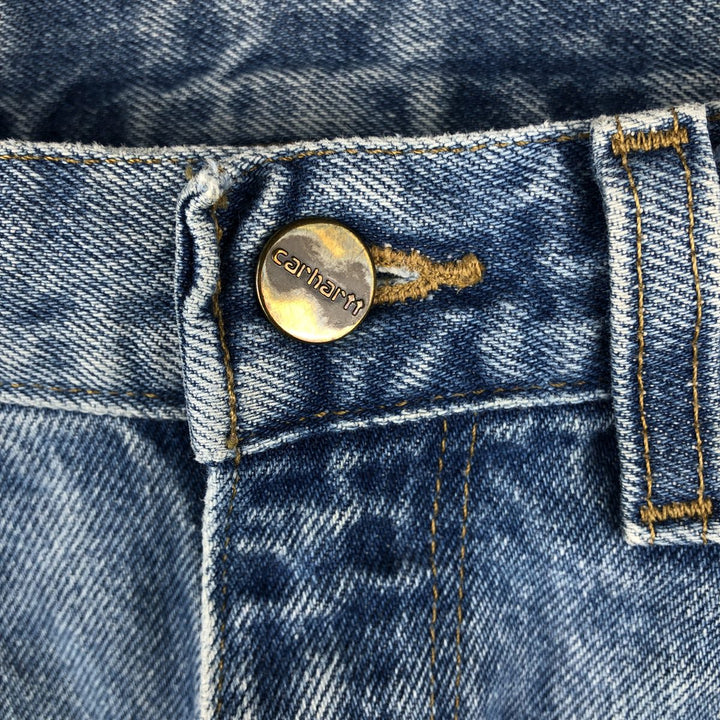 Carhartt Relaxed Fit Tapered Denim Pants for Men, W34 equivalent cotton blue type Vintage Second Hand