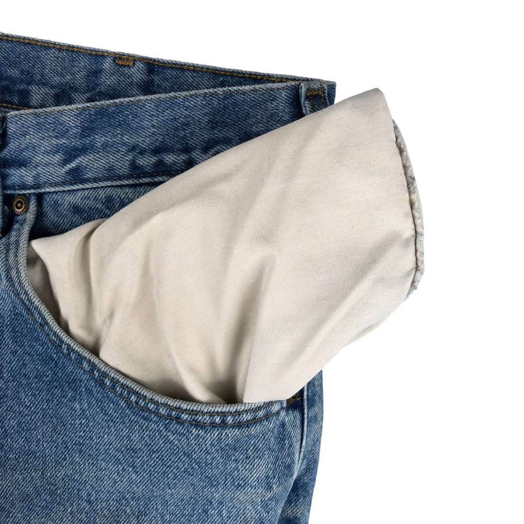 Carhartt Relaxed Fit Tapered Denim Pants for Men, W34 equivalent cotton blue type Vintage Second Hand