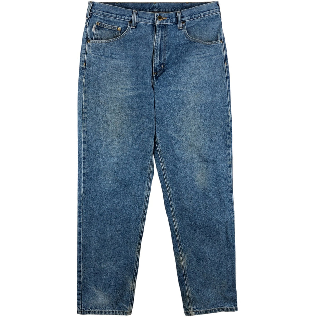 Carhartt Relaxed Fit Tapered Denim Pants for Men, W37 cotton blue type Vintage Second Hand