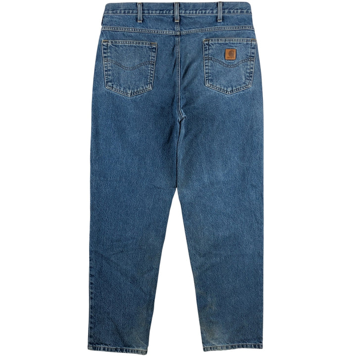 Carhartt Relaxed Fit Tapered Denim Pants for Men, W37 cotton blue type Vintage Second Hand