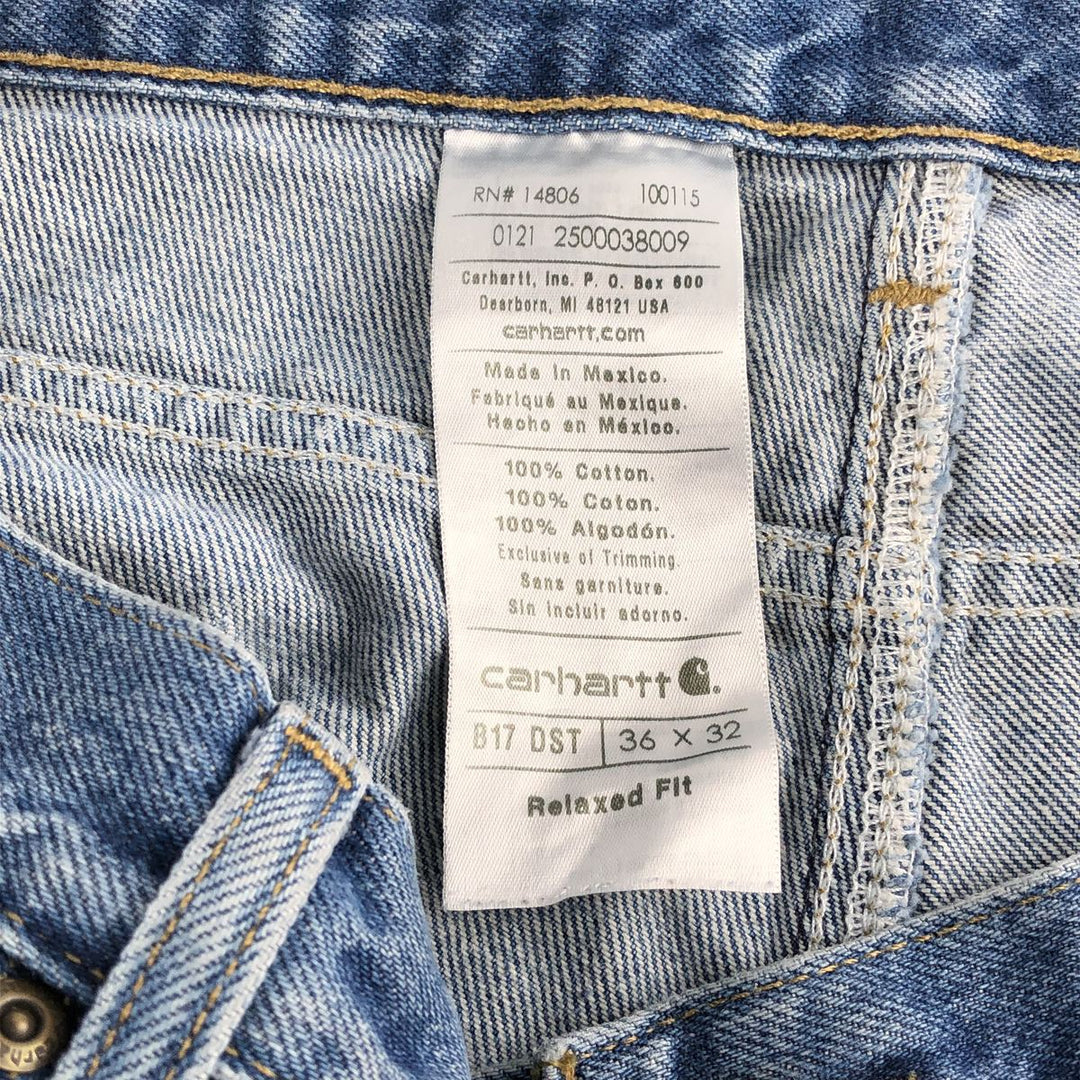 Carhartt Relaxed Fit Tapered Denim Pants for Men, W37 cotton blue type Vintage Second Hand