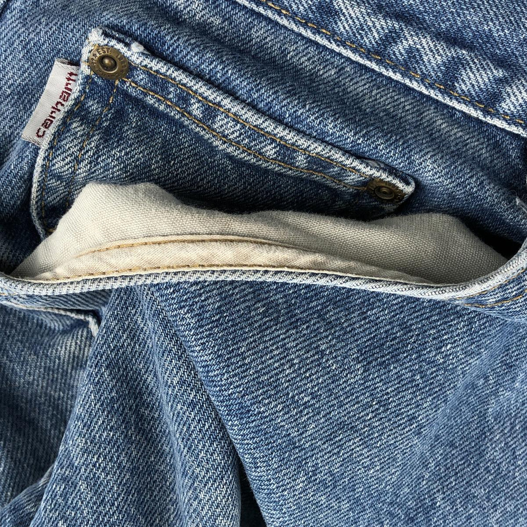 Carhartt Relaxed Fit Tapered Denim Pants for Men, W37 cotton blue type Vintage Second Hand