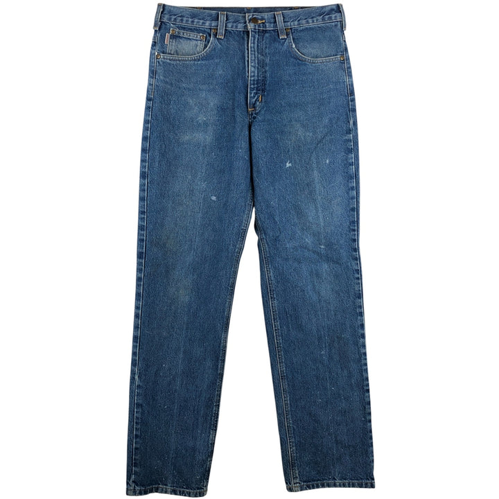 2000'S Carhartt straight denim pants, men's size W36 cotton blue type Vintage Second Hand