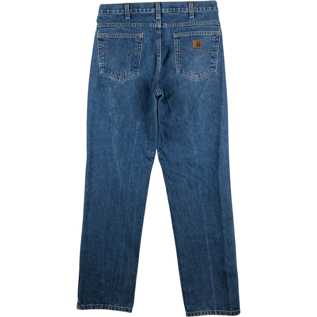 2000'S Carhartt straight denim pants, men's size W36 cotton blue type Vintage Second Hand