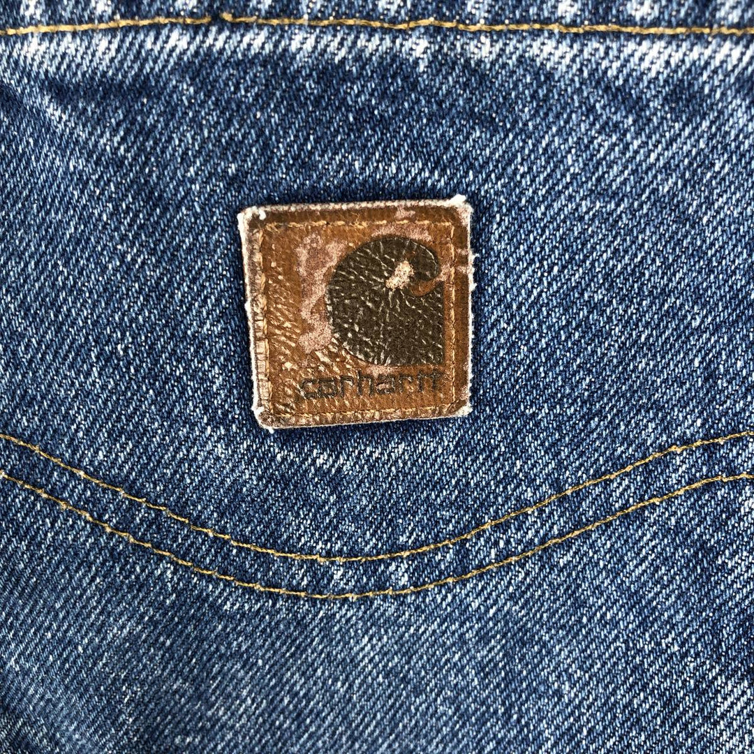 2000'S Carhartt straight denim pants, men's size W36 cotton blue type Vintage Second Hand