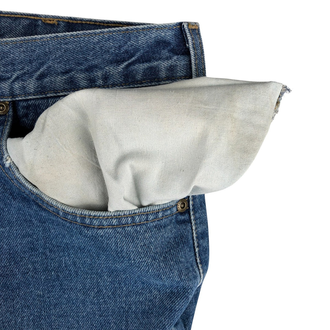 2000'S Carhartt straight denim pants, men's size W36 cotton blue type Vintage Second Hand