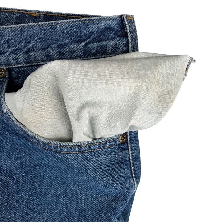 2000'S Carhartt straight denim pants, men's size W36 cotton blue type Vintage Second Hand