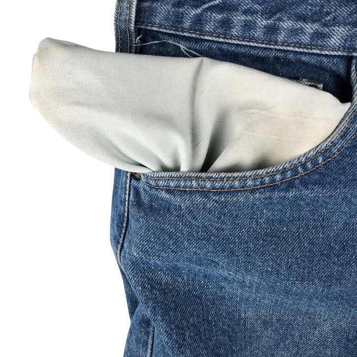 2000'S Carhartt straight denim pants, men's size W36 cotton blue type Vintage Second Hand