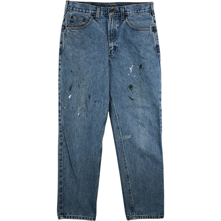 Carhartt Relaxed Fit Tapered Denim Pants for Men, W33 equivalent cotton blue type Vintage Second Hand