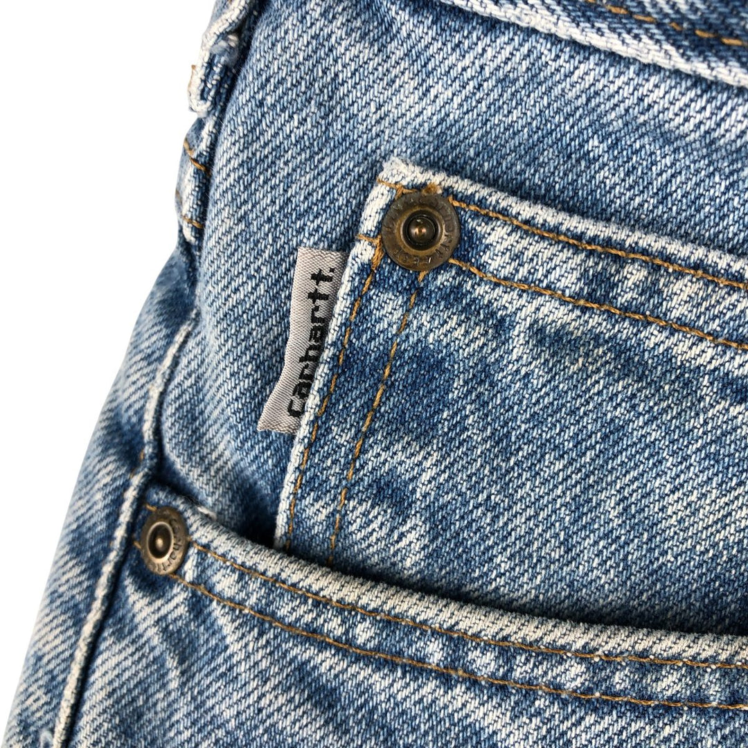 Carhartt Relaxed Fit Tapered Denim Pants for Men, W33 equivalent cotton blue type Vintage Second Hand