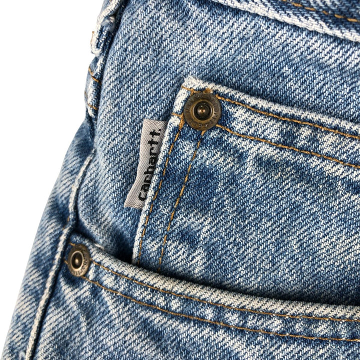 Carhartt Relaxed Fit Tapered Denim Pants for Men, W33 equivalent cotton blue type Vintage Second Hand