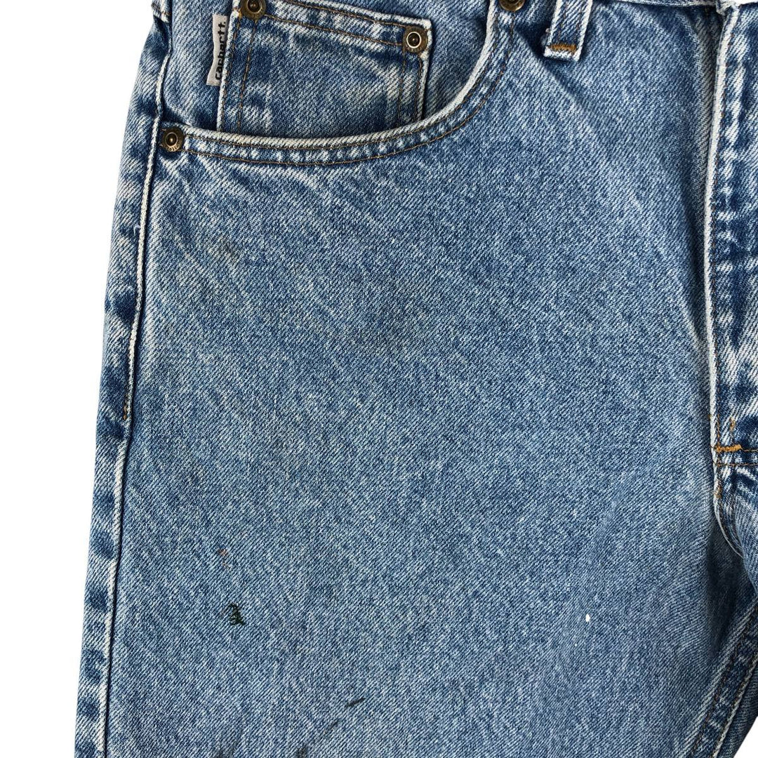 Carhartt Relaxed Fit Tapered Denim Pants for Men, W33 equivalent cotton blue type Vintage Second Hand