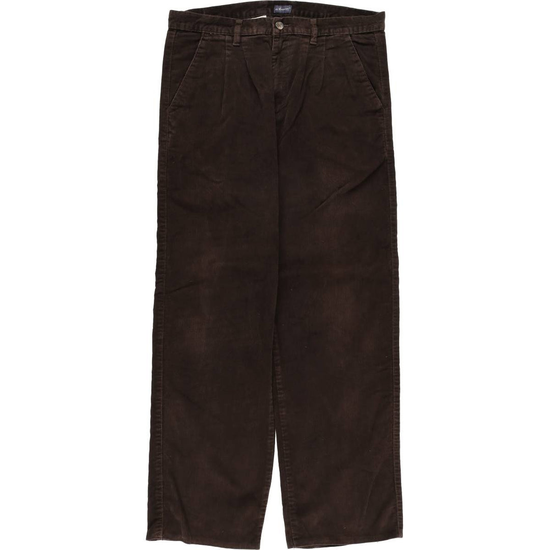 in Extenso Two-pleat Corduroy Pants Men's W36 cotton brown type Vintage Second Hand