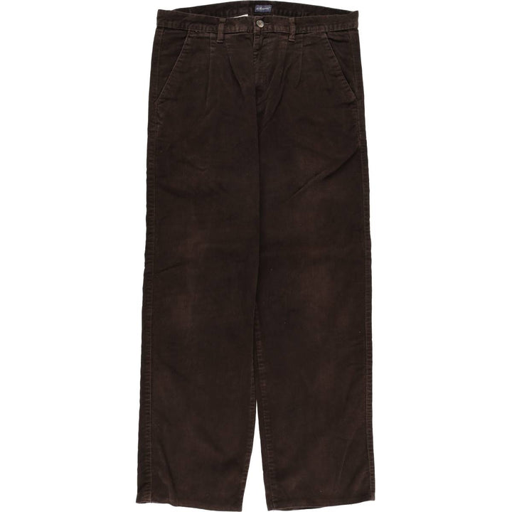 in Extenso Two-pleat Corduroy Pants Men's W36 cotton brown type Vintage Second Hand