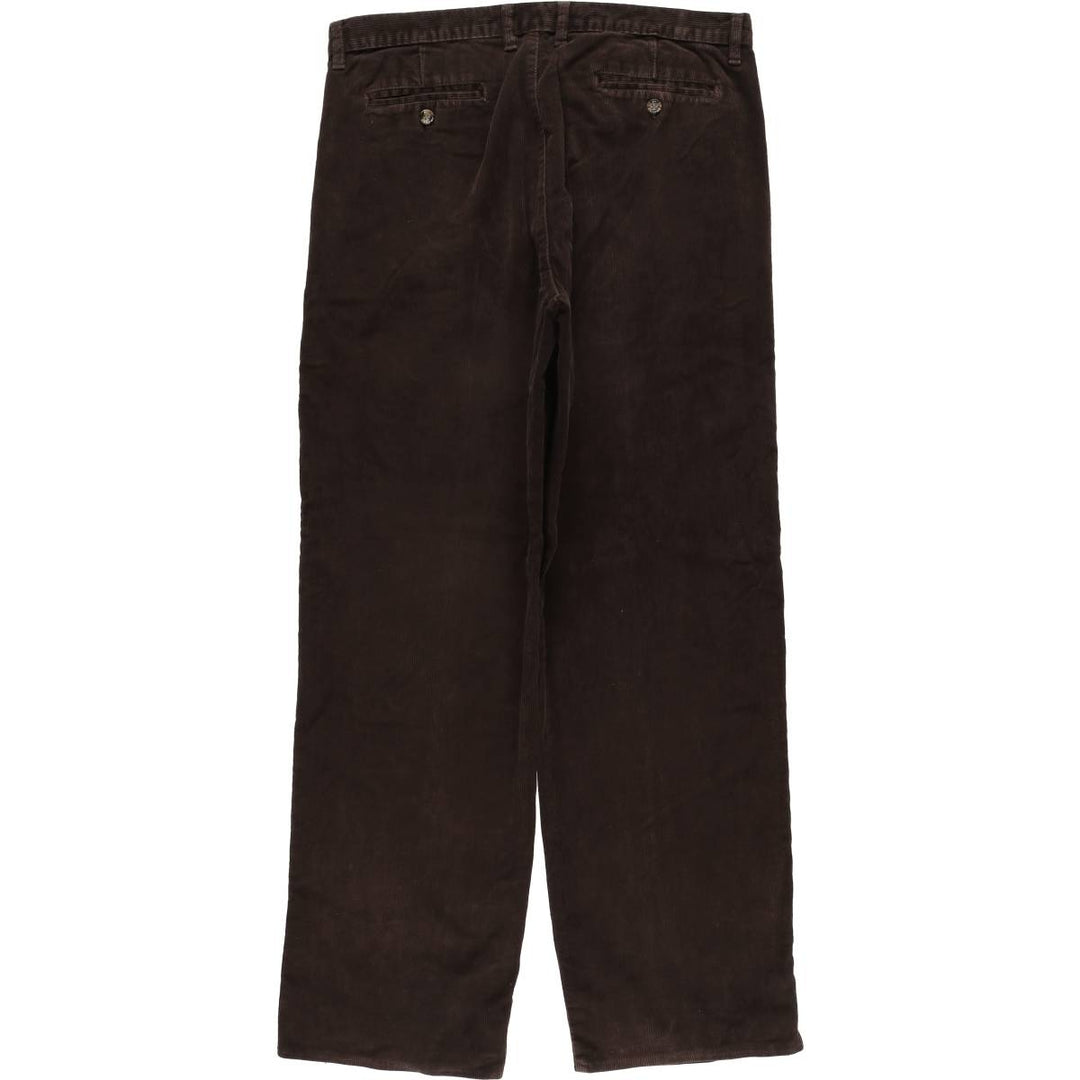 in Extenso Two-pleat Corduroy Pants Men's W36 cotton brown type Vintage Second Hand
