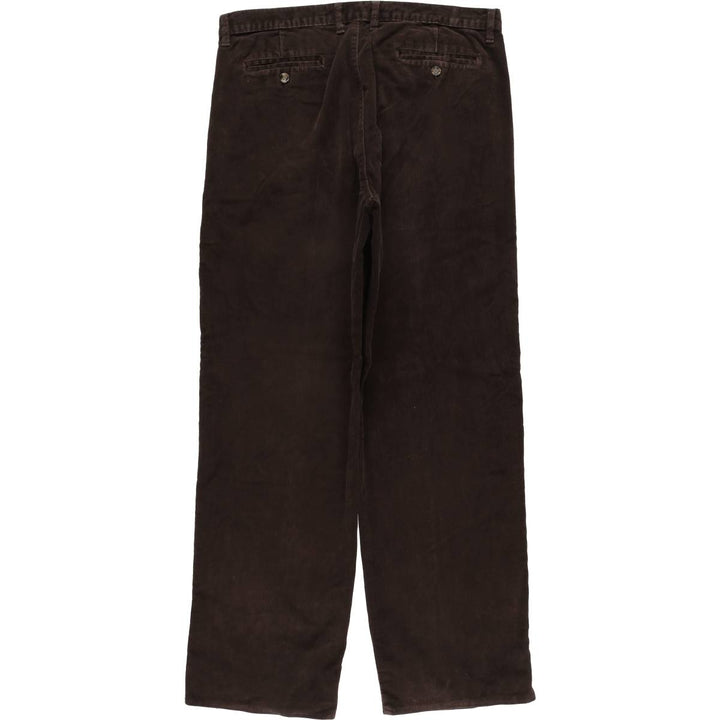 in Extenso Two-pleat Corduroy Pants Men's W36 cotton brown type Vintage Second Hand
