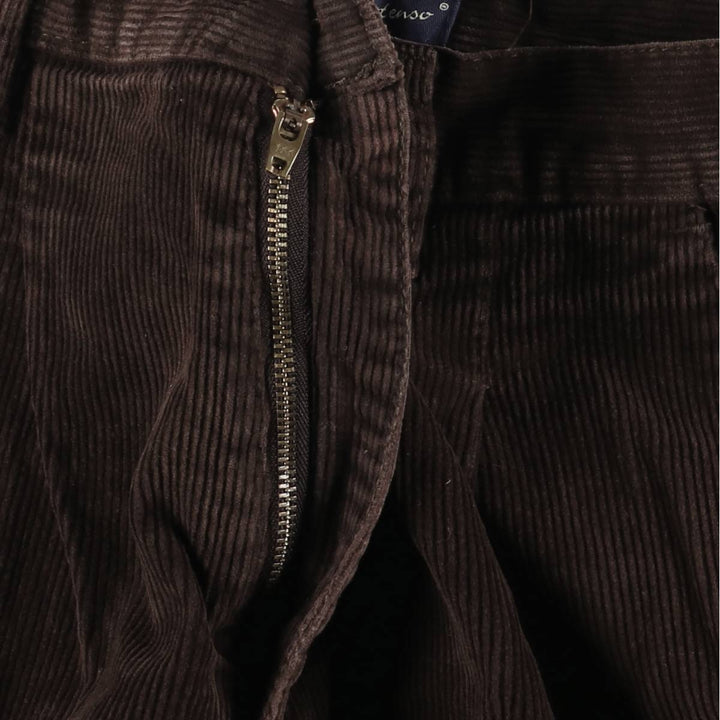 in Extenso Two-pleat Corduroy Pants Men's W36 cotton brown type Vintage Second Hand
