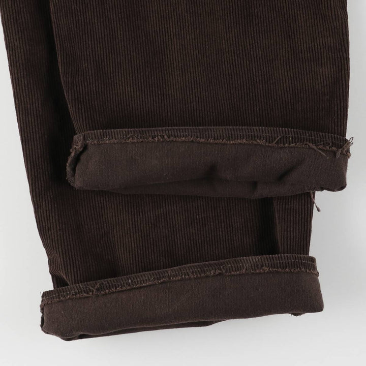 in Extenso Two-pleat Corduroy Pants Men's W36 cotton brown type Vintage Second Hand