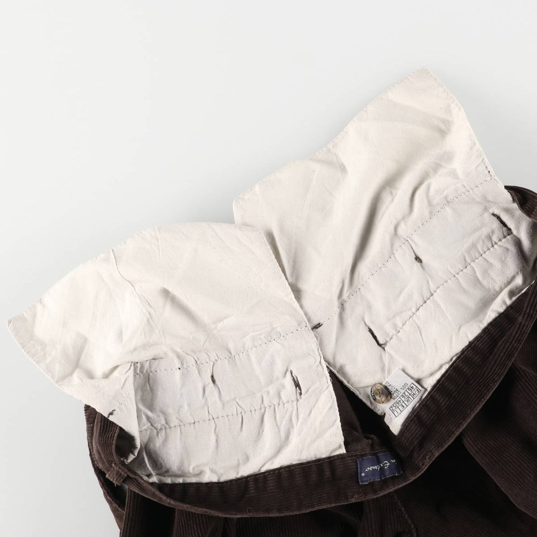 in Extenso Two-pleat Corduroy Pants Men's W36 cotton brown type Vintage Second Hand