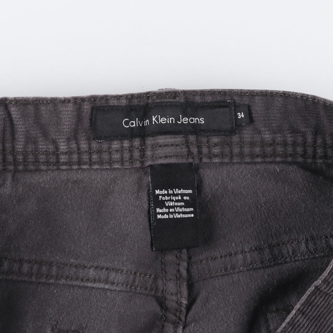 Calvin Klein Jeans corduroy pants, men's size W36 cotton black type Vintage Second Hand