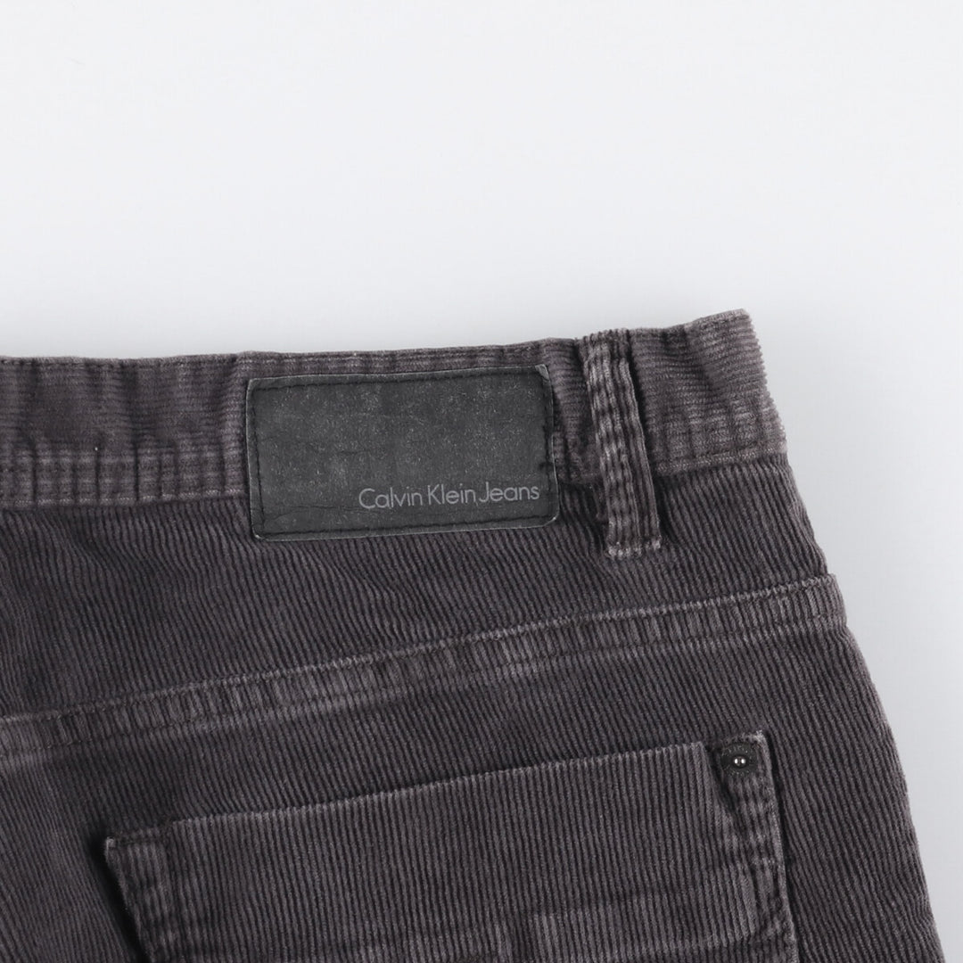 Calvin Klein Jeans corduroy pants, men's size W36 cotton black type Vintage Second Hand