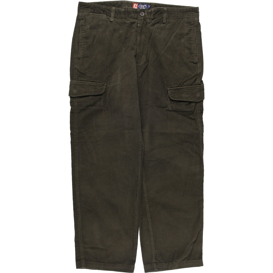 Ralph Lauren Chaps corduroy cargo pants, men's size W37 cotton Khaki type brown Vintage Second Hand
