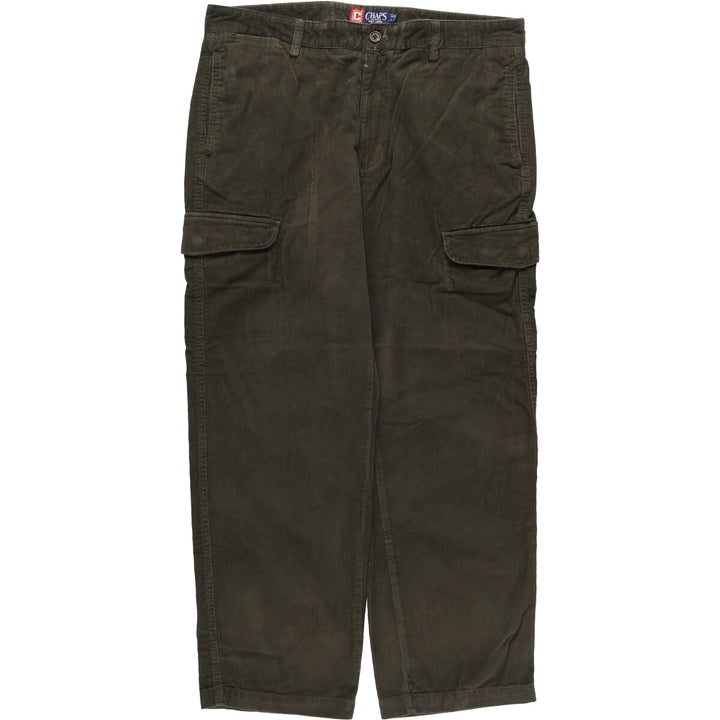 Ralph Lauren Chaps corduroy cargo pants, men's size W37 cotton Khaki type brown Vintage Second Hand