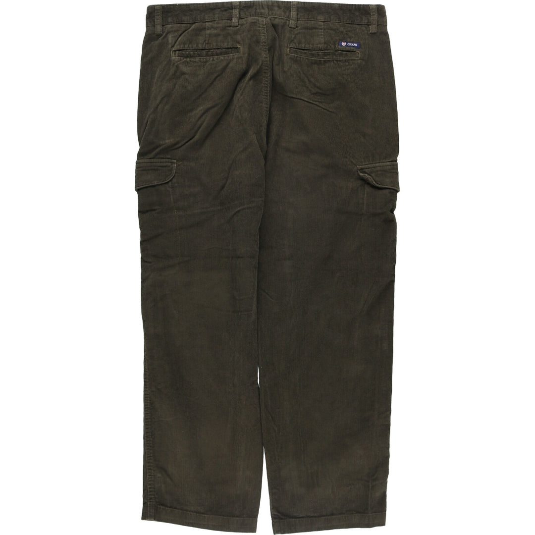 Ralph Lauren Chaps corduroy cargo pants, men's size W37 cotton Khaki type brown Vintage Second Hand